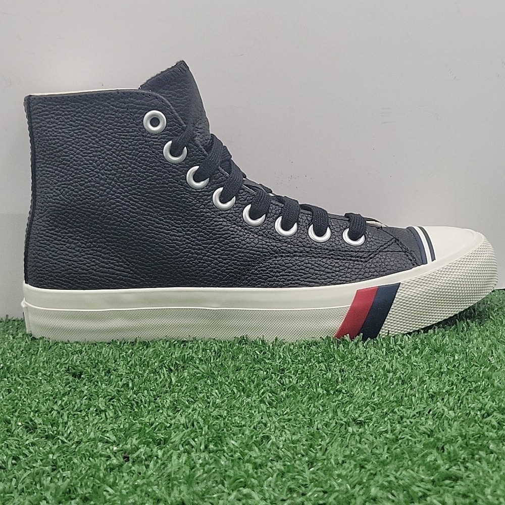 Pro Keds Royale Hi Shoes Men's 6 Medium High Top Black Leather Sneakers w/ Box